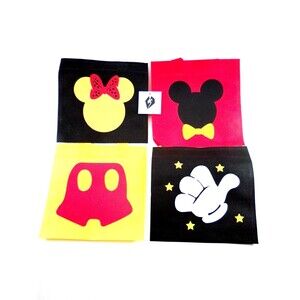 20Pc. 8'' Mickey & Minnie Reusable Non-Woven Multi-Color Bright Favor Treat Bags